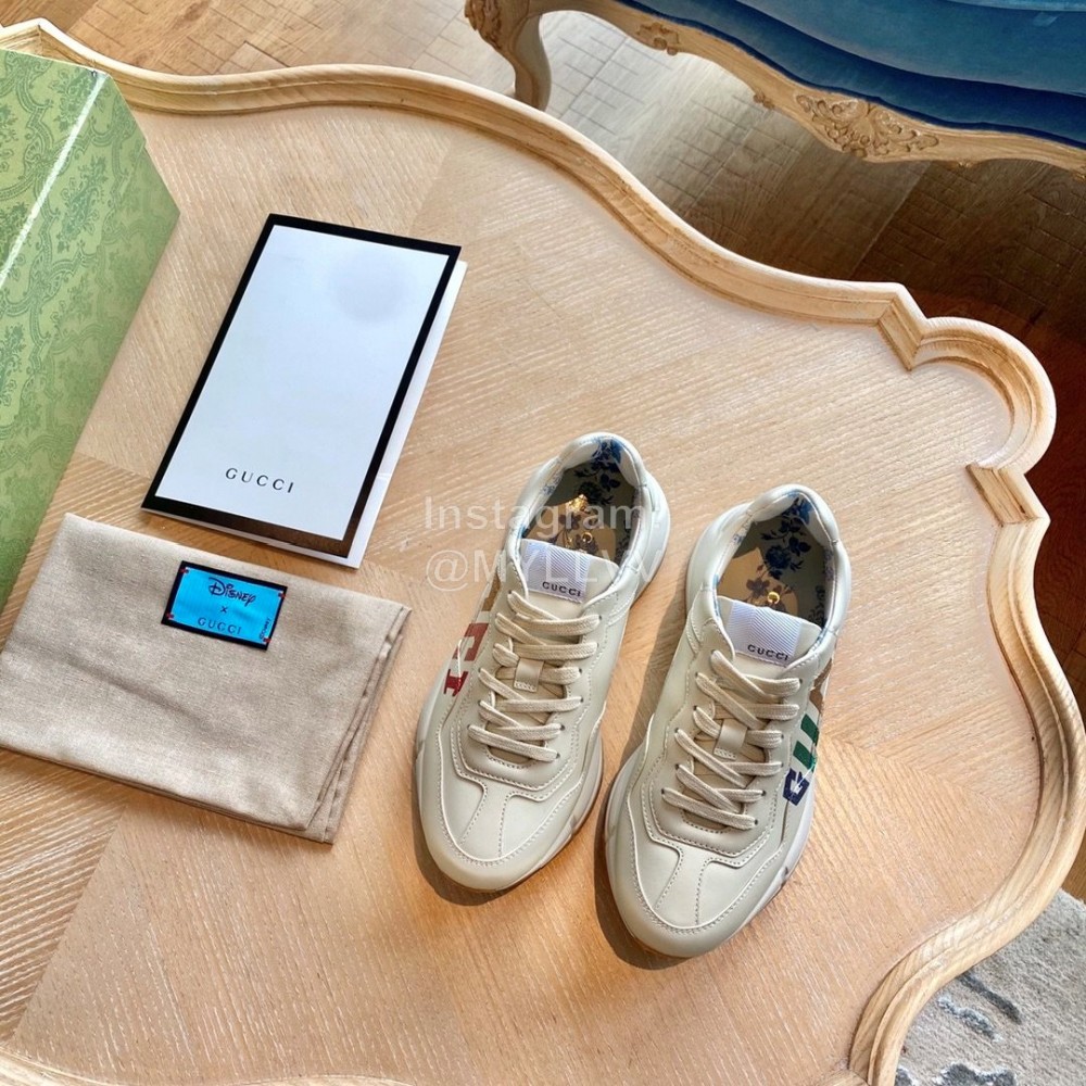 Gucci Classic Letter Printed Rhyton Sneakers For Men And Women