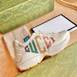 Gucci Classic Letter Printed Rhyton Sneakers For Men And Women