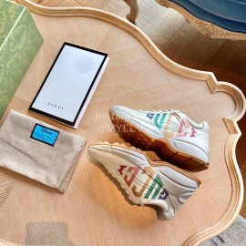 Gucci Classic Letter Printed Rhyton Sneakers For Men And Women