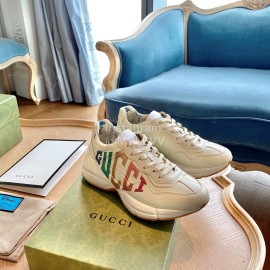 Gucci Classic Letter Printed Rhyton Sneakers For Men And Women