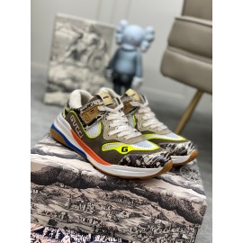 Gucci Calfskin Mesh Fashion Sneakers For Men And Women