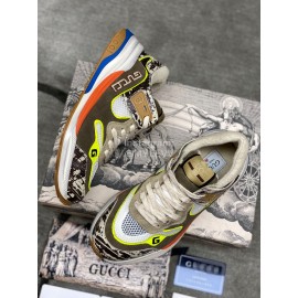 Gucci Calfskin Mesh Fashion Sneakers For Men And Women