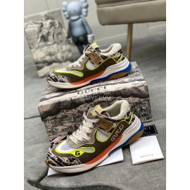 Gucci Calfskin Mesh Fashion Sneakers For Men And Women