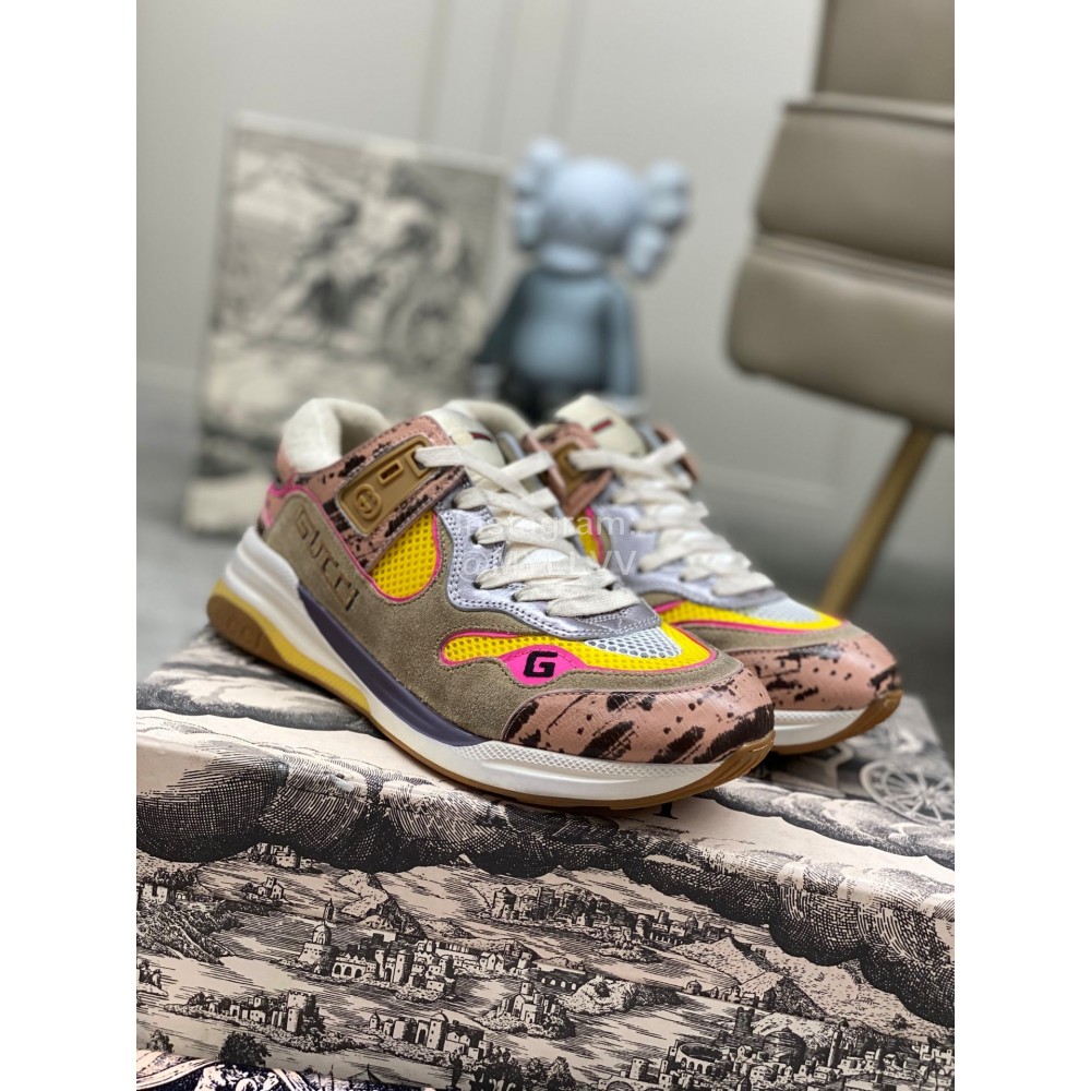 Gucci Calfskin Mesh New Sneakers For Men And Women