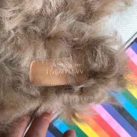 Gucci Winter Cow Leather Velvet Shoes For Women Black