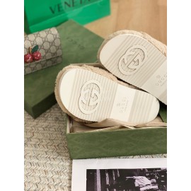 Gucci Winter Lamb Wool Slippers For Women Beige