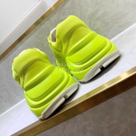 Gucci Calf Leather Thick Soles Sneakers For Men And Women Yellow