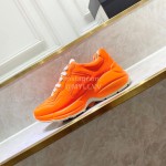 Gucci Calf Leather Thick Soles Sneakers For Men And Women Orange