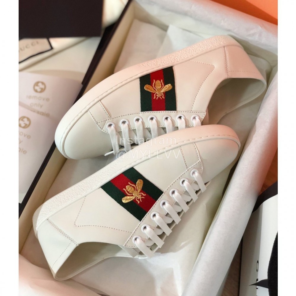 Guchi Exquisite Embroidered Leather Casual Shoes For Men And Women
