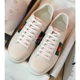 Guchi Embroidered Leather Casual Shoes For Men And Women