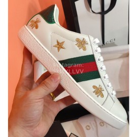 Guchi New Embroidered Leather Casual Shoes For Men And Women