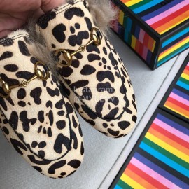 Gucci Winter Leather Lamb Muller Shoes For Women