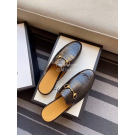 Gucci Fashion Black Leather Sandals For Women