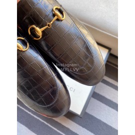 Gucci Fashion Black Leather Sandals For Women