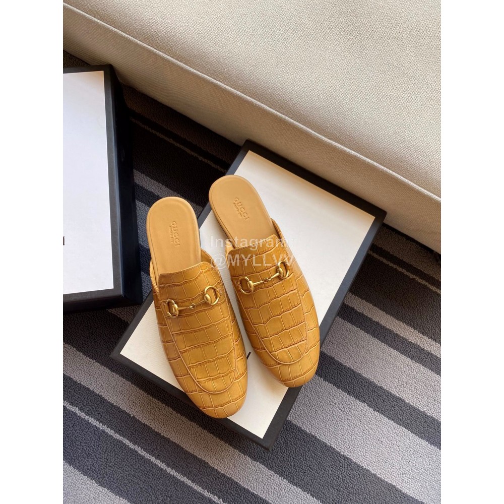 Gucci Fashion Brown Leather Sandals For Women