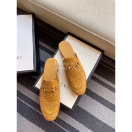 Gucci Fashion Brown Leather Sandals For Women