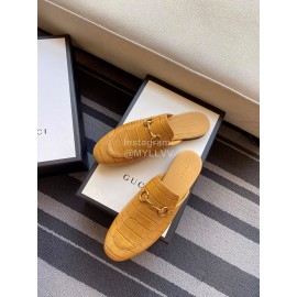 Gucci Fashion Brown Leather Sandals For Women