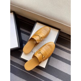 Gucci Fashion Brown Leather Sandals For Women