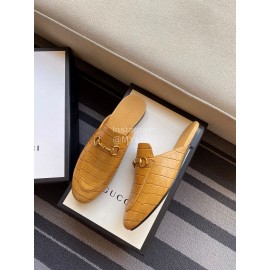 Gucci Fashion Brown Leather Sandals For Women