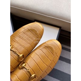 Gucci Fashion Brown Leather Sandals For Women