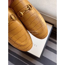 Gucci Fashion Brown Leather Sandals For Women