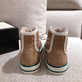 Gucci Autumn Winter New High Top Casual Shoes Brown