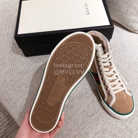 Gucci Autumn Winter New High Top Casual Shoes Brown