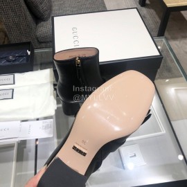 Gucci Autumn Winter Classic Thick Heel Tassel Boots Black