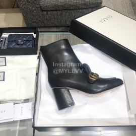 Gucci Autumn Winter Classic Thick Heel Tassel Boots Black