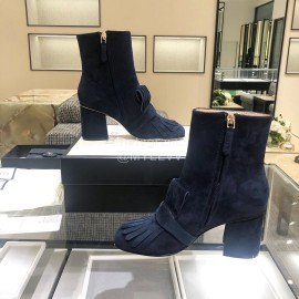 Gucci Autumn Winter Classic Thick Heel Tassel Boots