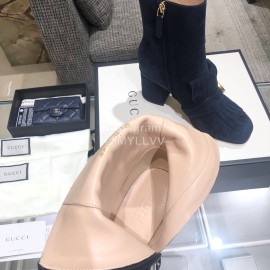 Gucci Autumn Winter Classic Thick Heel Tassel Boots