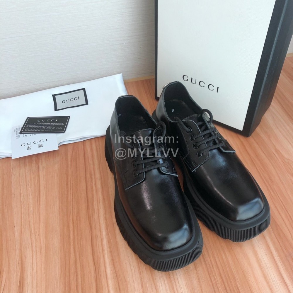 Gucci Black Fashion Cowhide Shoes For Women