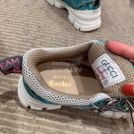 Gucci Blue Leather Water Drill Climbing Shoes For Women