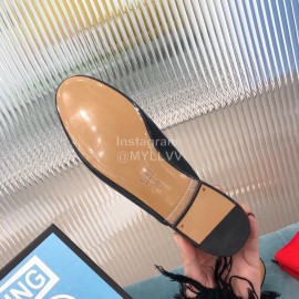 Gucci Classic Embroidered Black Cow Leather Buckle Sandals For Women