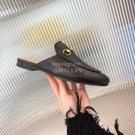 Gucci Classic Cow Leather Buckle Sandals For Women Black