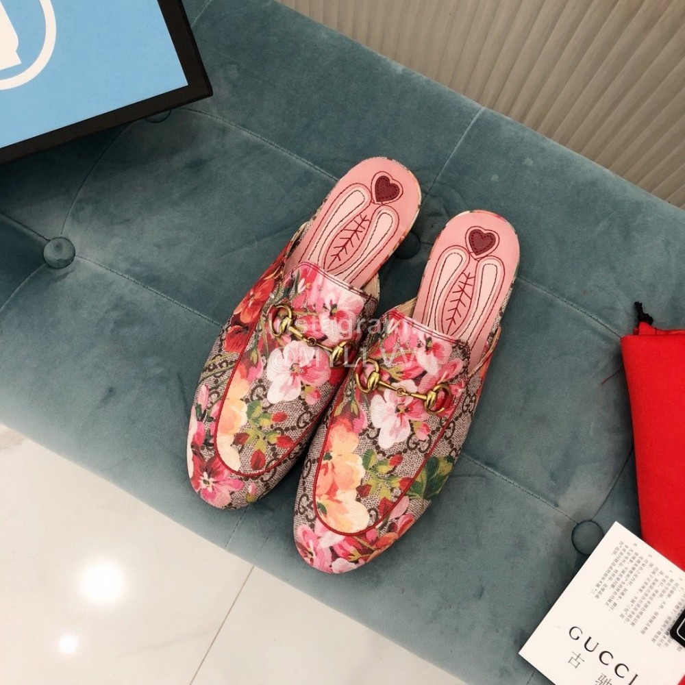 Gucci Classic Printed Cow Leather Buckle Sandals For Women