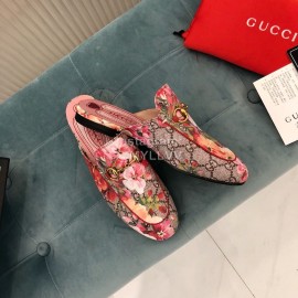 Gucci Classic Printed Cow Leather Buckle Sandals For Women