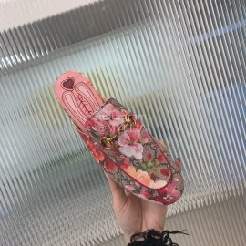 Gucci Classic Printed Cow Leather Buckle Sandals For Women