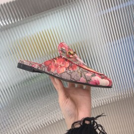 Gucci Classic Printed Cow Leather Buckle Sandals For Women