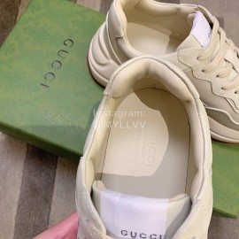 Gucci Co Branded Doraemon Leather Sneakers For Men And Women