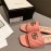 Gucci Classic Gg Button Calf Slippers For Women Pink
