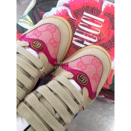 Gucci Winter Lamb Wool Casual Sneakers For Men And Women Pink