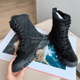 Gucci Winter Black Velvet Boots For Women
