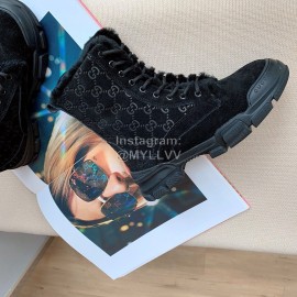 Gucci Winter Black Velvet Boots For Women