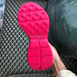 Gucci Classic Printed Leather Satin Sneakers For Women Pink