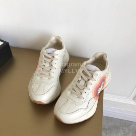 Gucci Classic Thick Bottom Printing Retro Sneakers White