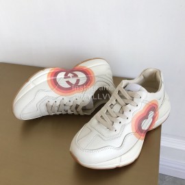 Gucci Classic Thick Bottom Printing Retro Sneakers White