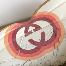 Gucci Classic Thick Bottom Printing Retro Sneakers White