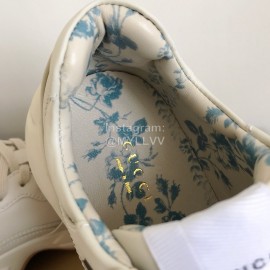 Gucci Classic Thick Bottom Printing White Retro Sneakers