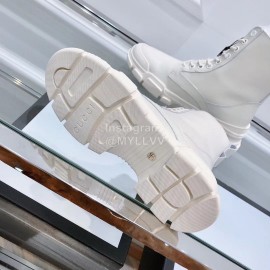 Gucci Winter Leather Retro Martin Boots For Women Beige